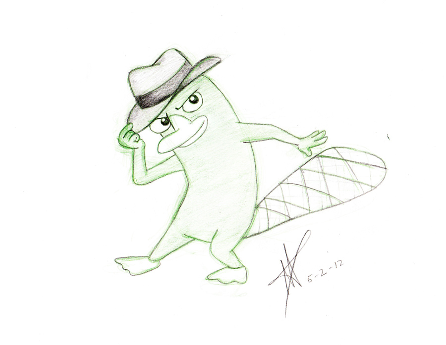 900x697 Perry The Platypus By Disneyfan 01 - Platypus Sketch