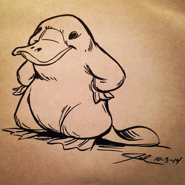 600x600 Platypus Sketches On Behance - Platypus Sketch