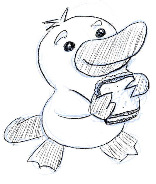 532x626 December 23rd - Platypus Sketch