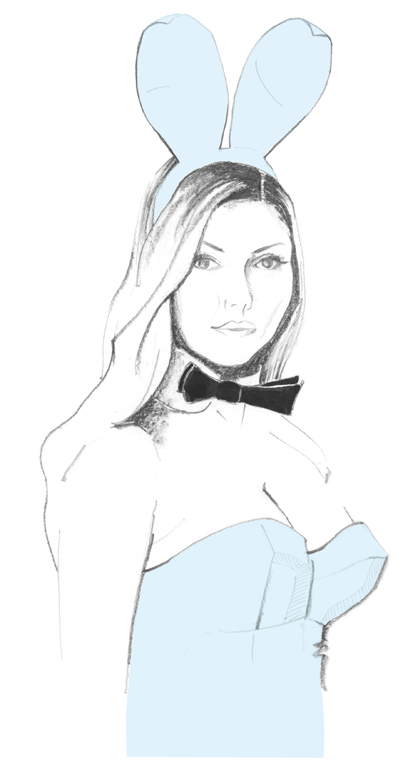 418x768 Doing It Like A Bunny - Playboy Bunny Sketch