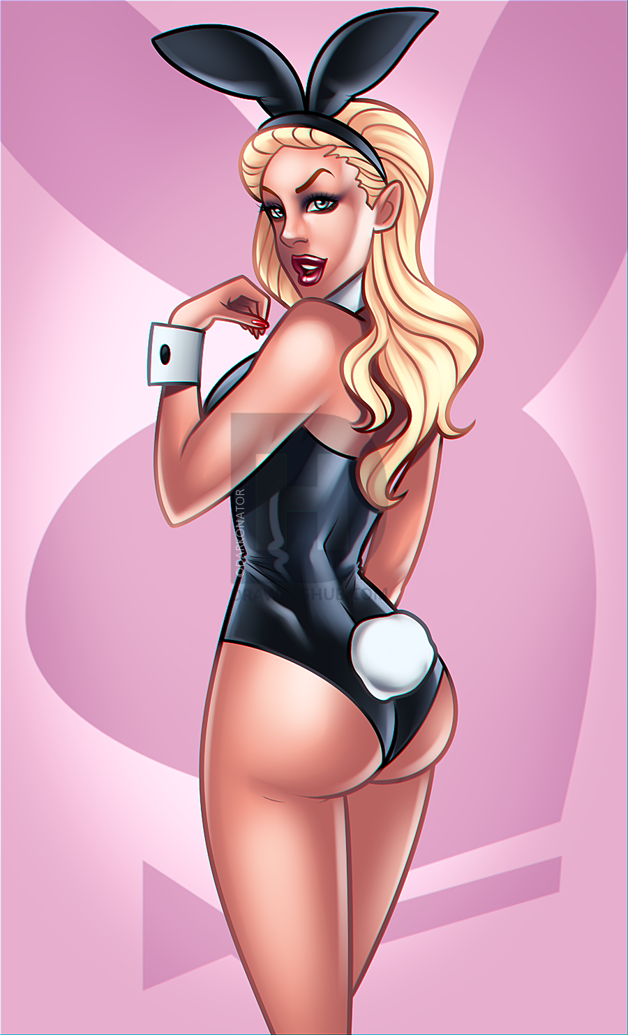 900x1483 How To Draw A Playboy Bunny, Step By Step, Drawing Guide, By - Playboy Bunny Sketch