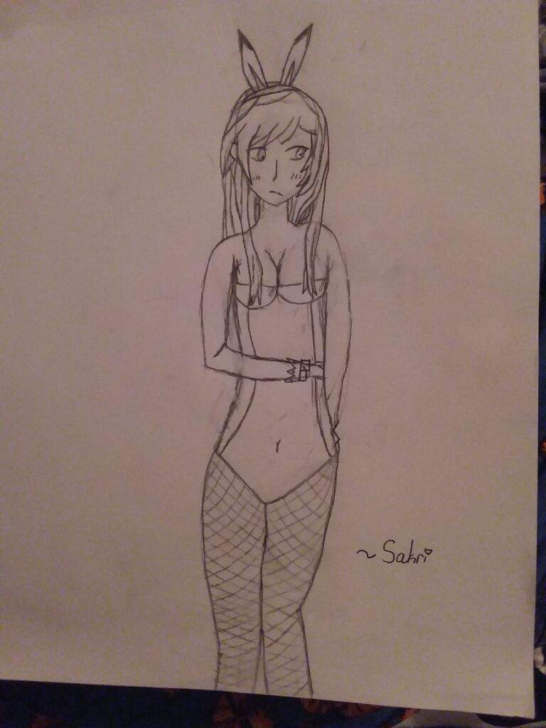 768x1024 Mc In A Playboy Bunny Outfit (Sketch) Mystic Messenger Amino - Playboy Bunny Sketch