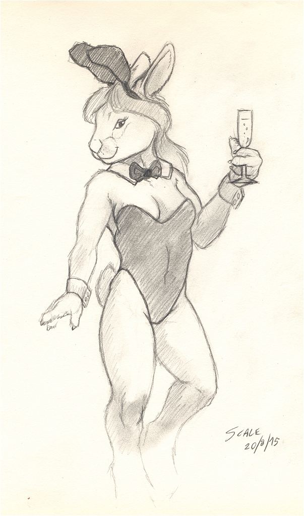603x1024 Playboy Bunny Girl By Scale - Playboy Bunny Sketch