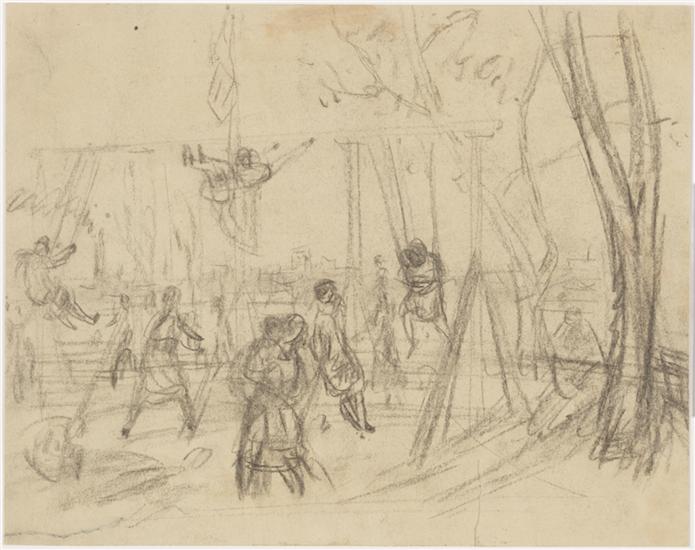 695x550 Museum Of The City Of New York - Playground Sketch