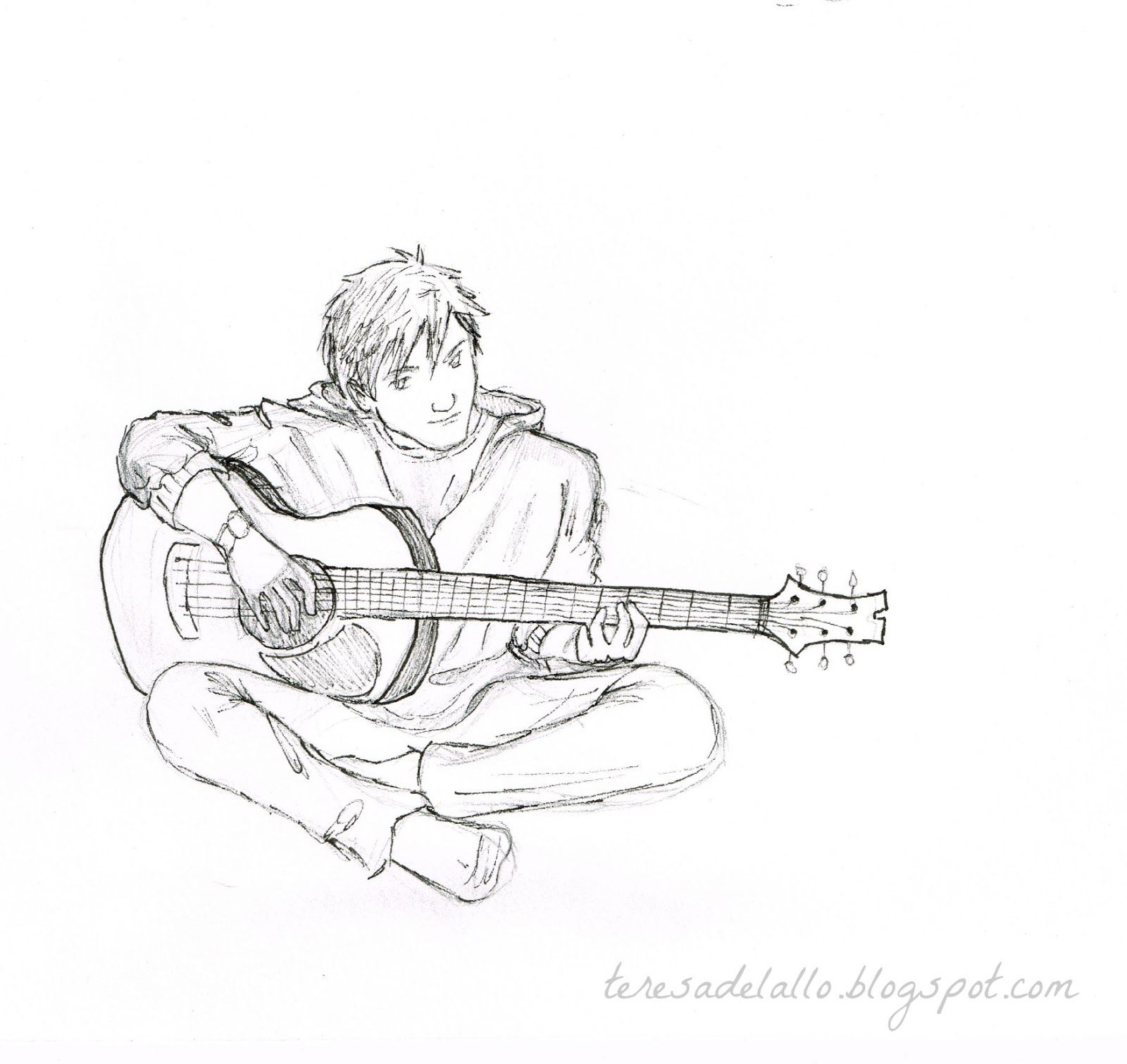 Playing Guitar Sketch 24 