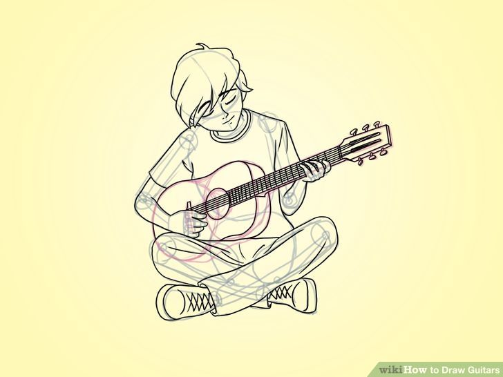 Playing Guitar Sketch at Explore collection of