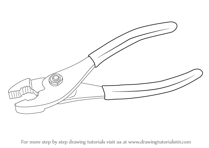 Плоскогубцы как нарисовать