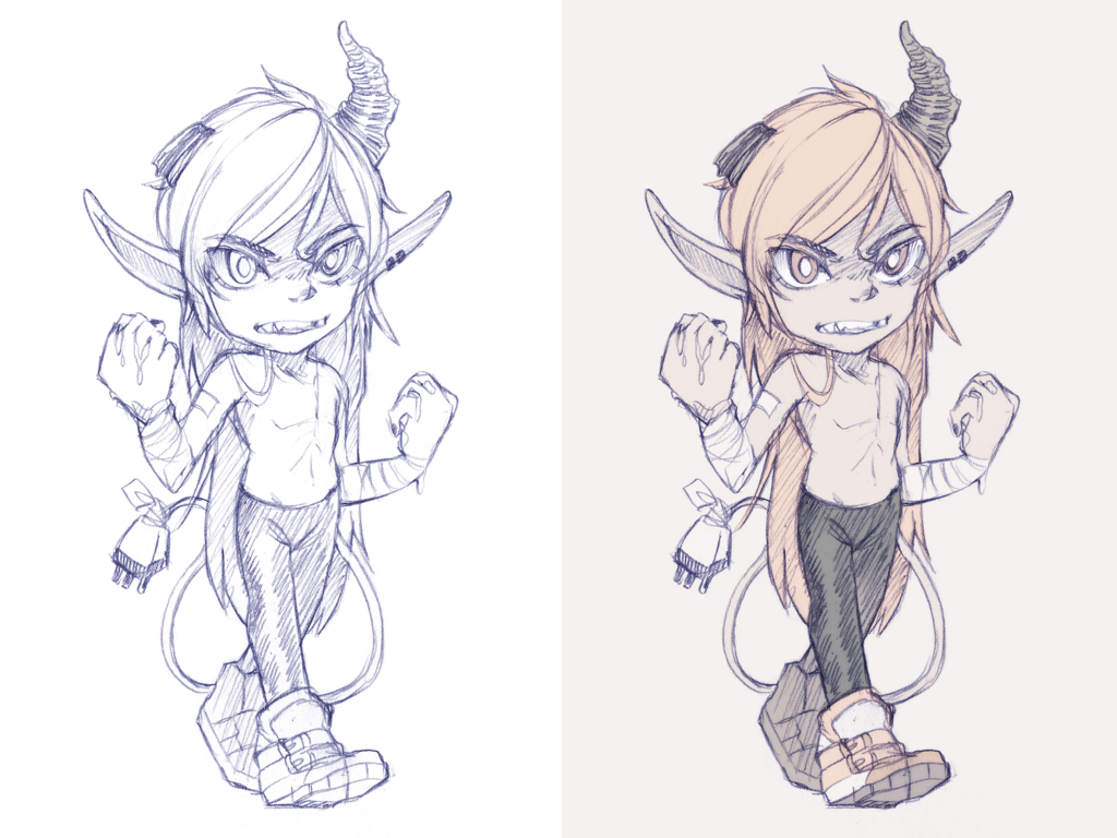 1024x768 Daemon Plug [Sketch] By Cioccomello - Plug Sketch