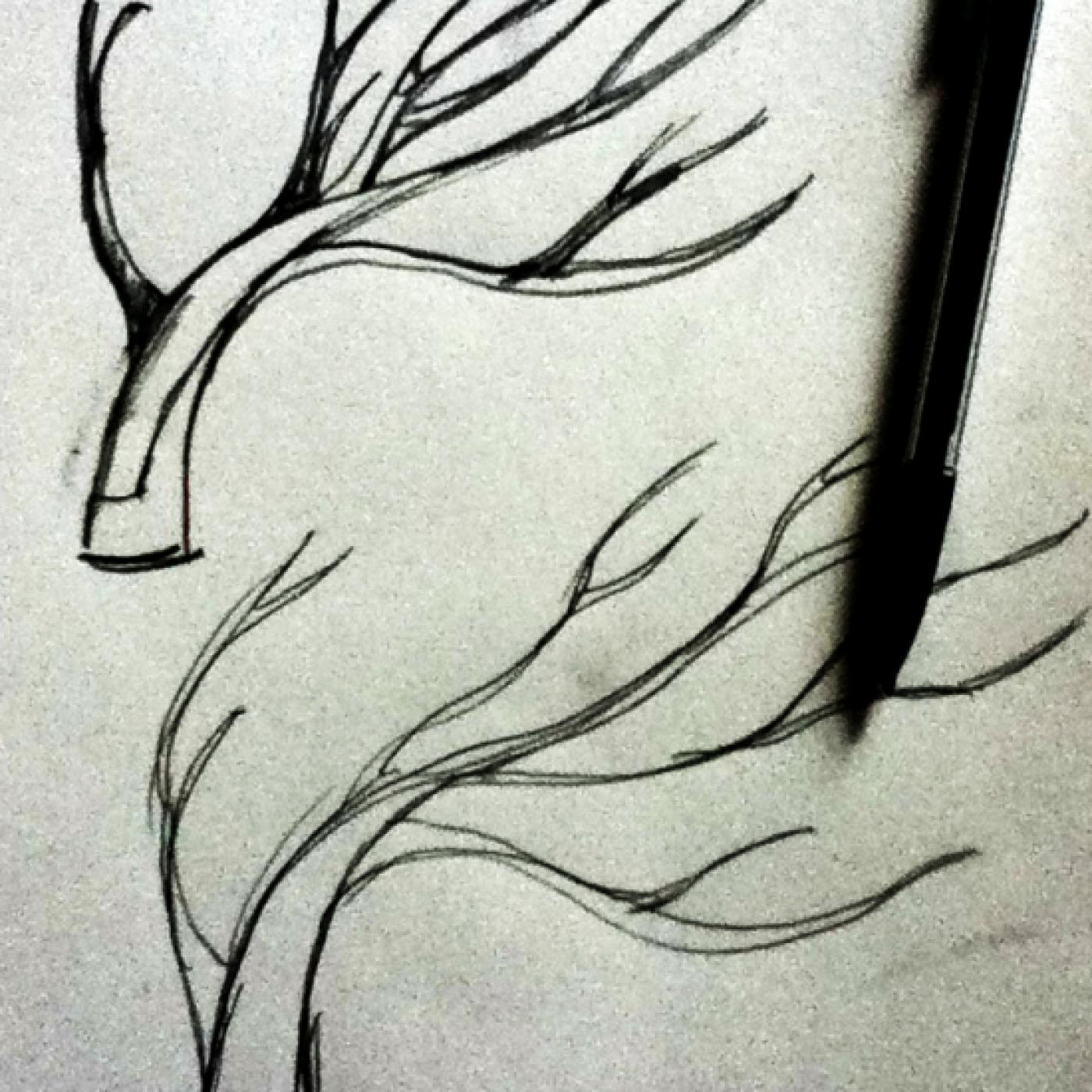 1400x1400 Sketching Plum Trees Archinodes - Plum Sketch