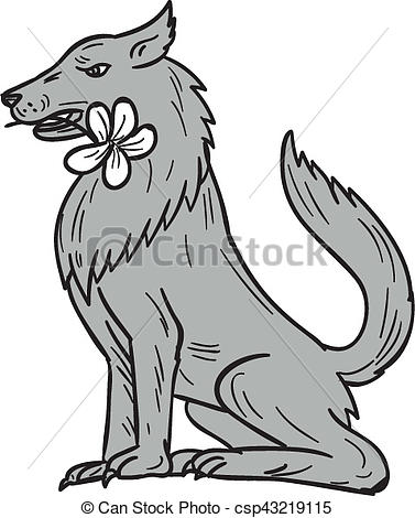 377x470 Timber Wolf Sitting Plumeria Flower Drawing. Drawing Sketch Style - Plumeria Flower Sketch
