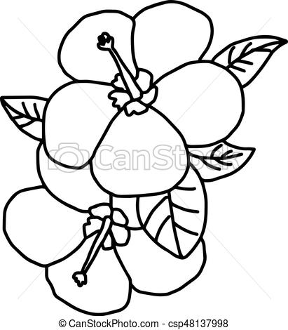 411x470 Plumeria - Plumeria Sketch