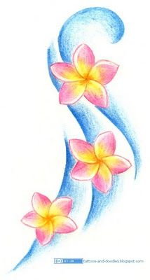 214x400 Plumeria Drawings Tattoos And Doodles Plumeria Frangipani - Plumeria Sketch
