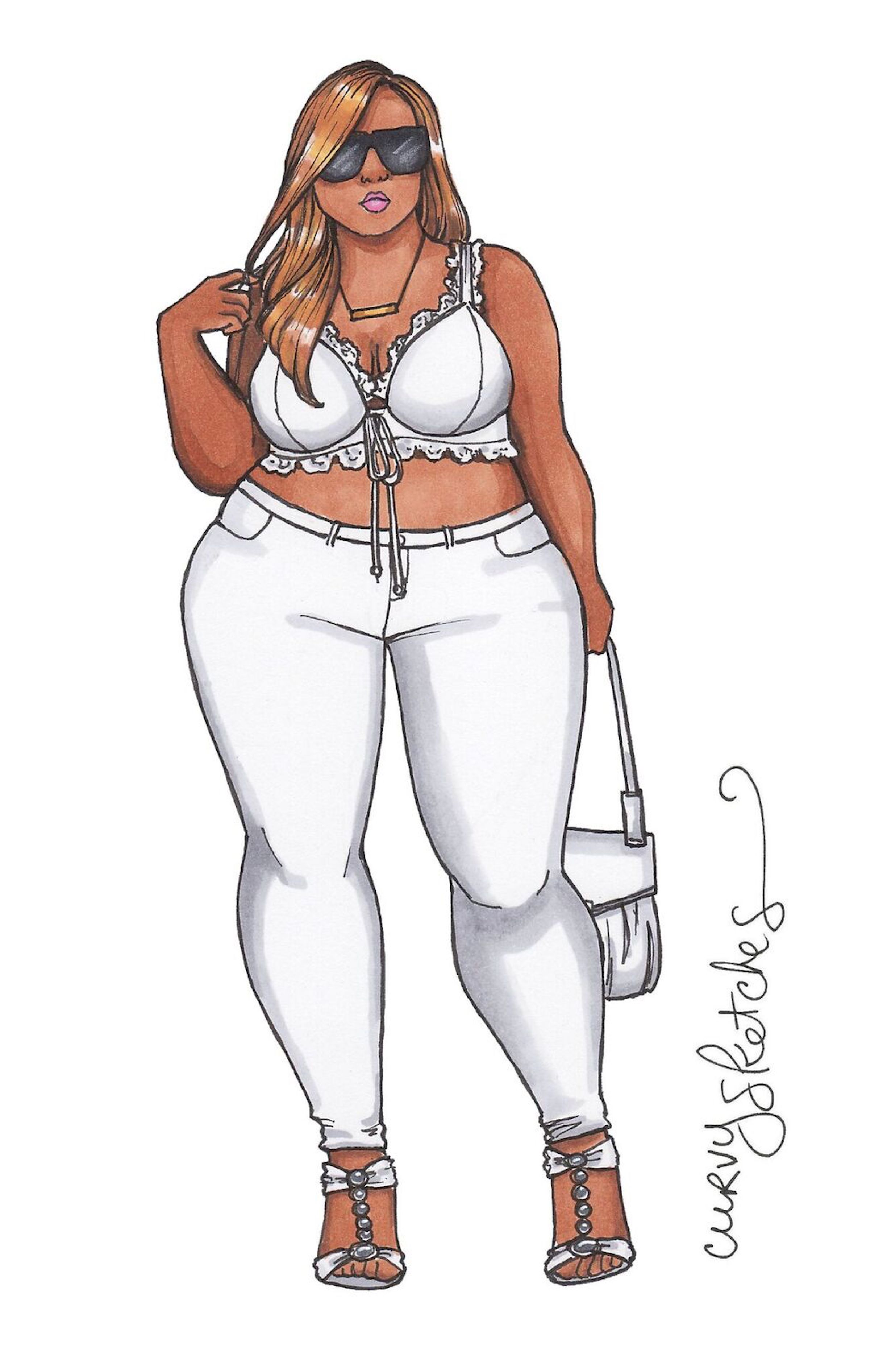 plus size model sketch