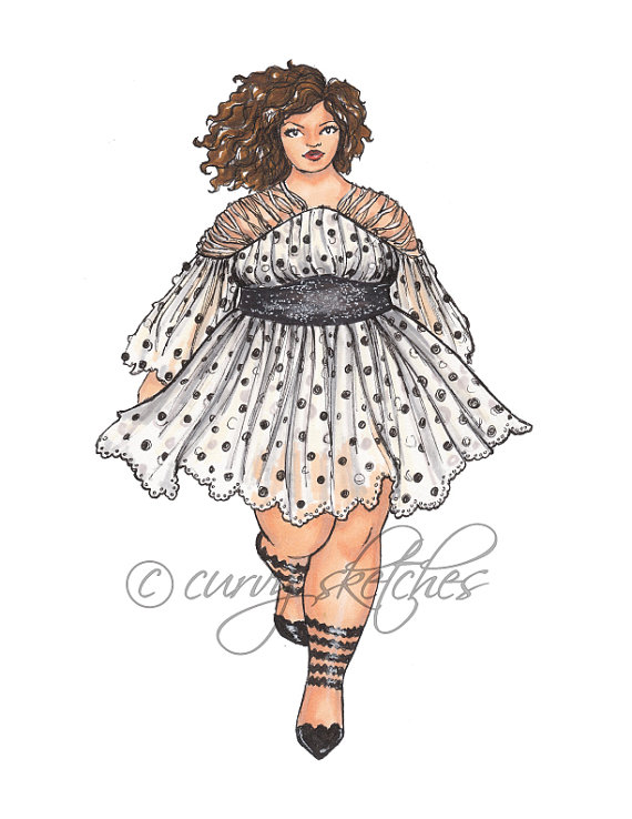 plus size croquis free