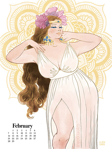435x580 Artist Creates Plus Size Pin Up Calendar To Promote Body - Plus Size Sketches