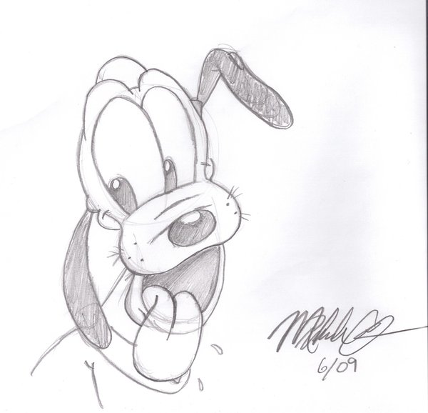 600x578 Pluto Sketch By Lily Azalea - Pluto Sketch