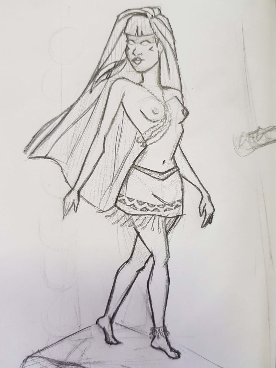 960x1280 Pocahontas On Behance - Pocahontas Sketch