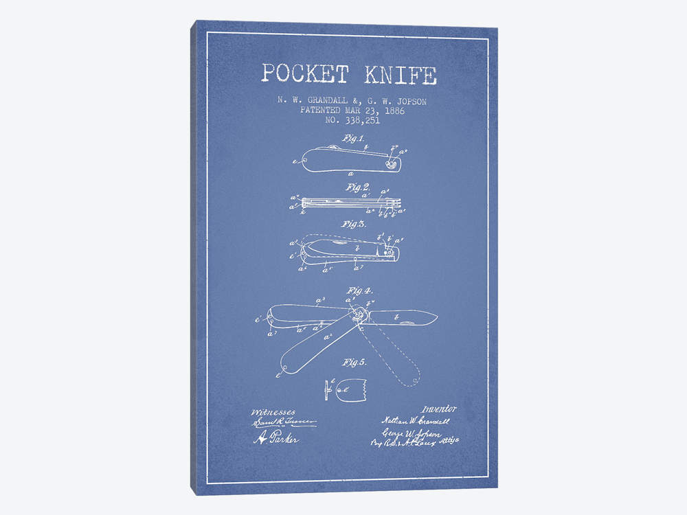 1000x750 N.w. Grandall Amp G.w. Jopson Pocket Knife Patent S... Aged Pixel - Pocket Knife Sketch
