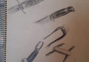 300x210 Pencil Drawings Of Knives Pocket Knife Pencil Drawingpherricoxide - Pocket Knife Sketch
