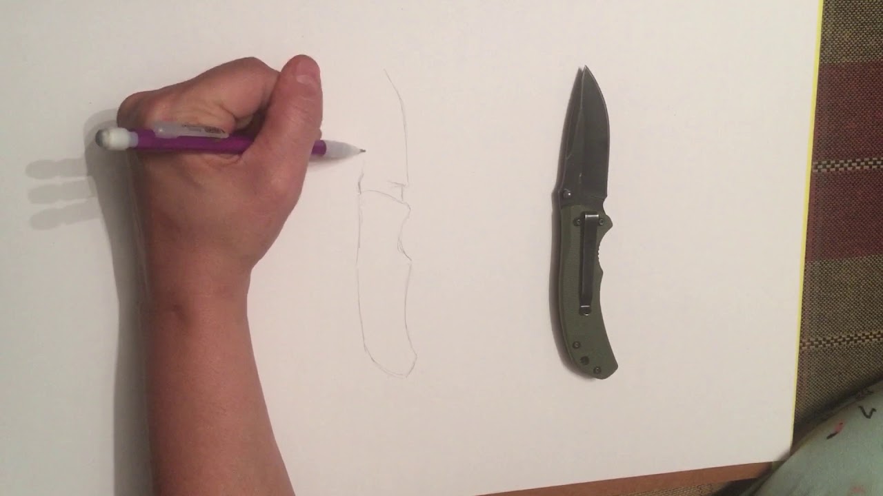 1280x720 Quick Sketch Of A Pocket Knife - Pocket Knife Sketch