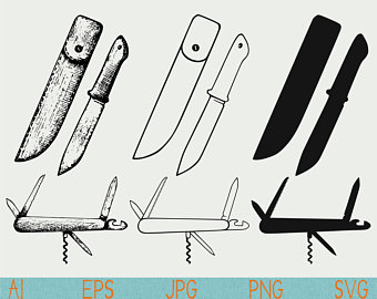 340x270 Cameo Pocket Knife Etsy - Pocket Knife Sketch