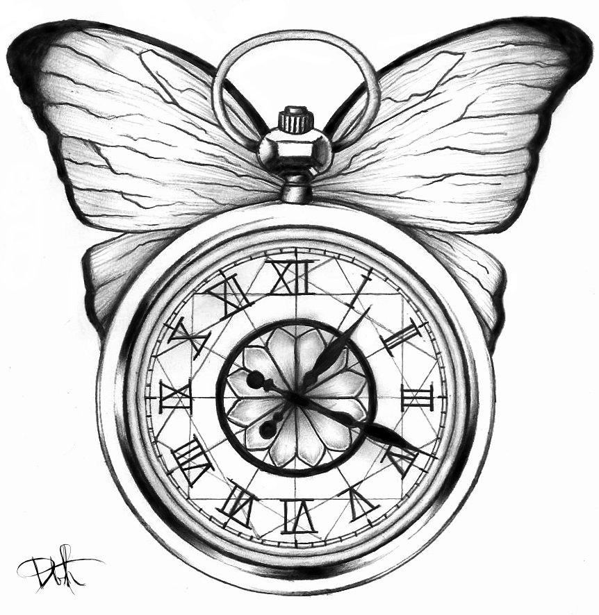 862x886 Pocket Watch Clipart Chain Drawing - Pocket Watch Sketch