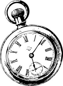 219x298 Pocket Watch Sketch Clip Art - Pocket Watch Sketch