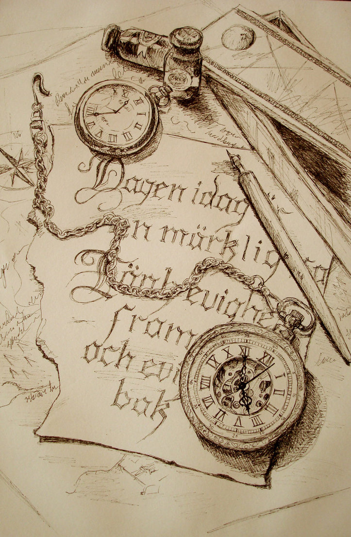 723x1105 Drawn Pocket Watch Sketch - Pocket Watch Sketch