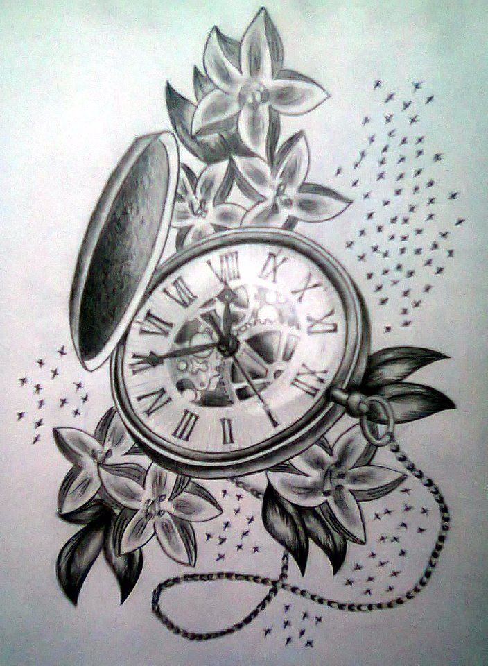 Pocket Watch Tattoo Sketch At Paintingvalley Com Explore
