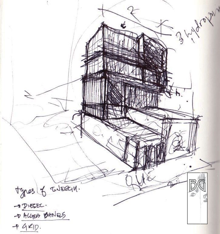724x769 Podium And Tower Sketches Sketches - Podium Sketch