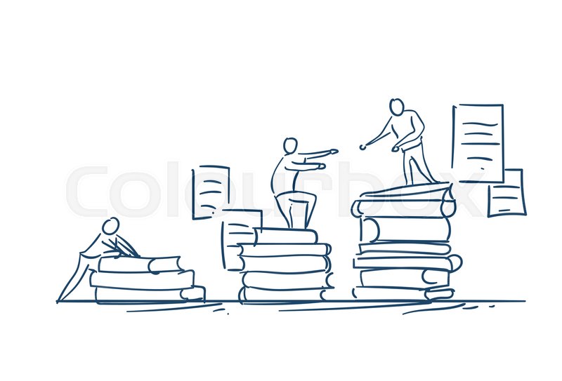 800x543 Man On Books Stack Give Helping Hand Education Success Concept - Podium Sketch