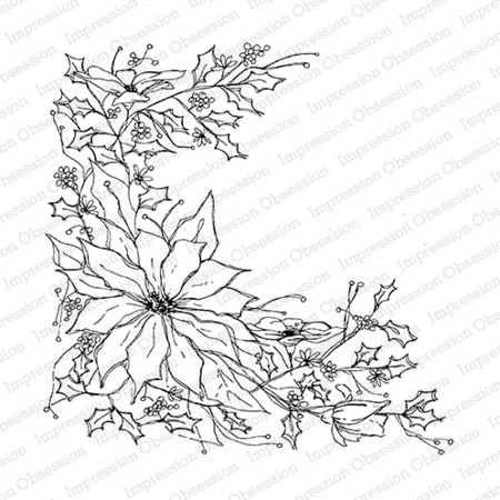 450x450 Impression Obsession Poinsettia Sketch Christmas - Poinsettia Sketch