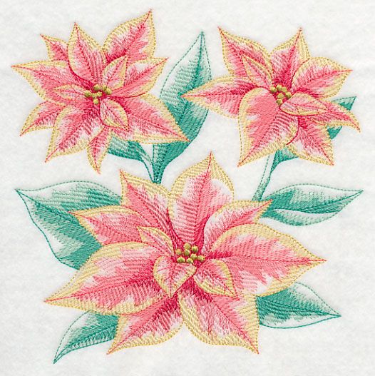 526x527 Merry Marble Poinsettia Sketch Design (K3456) From Www.emblibrary - Poinsettia Sketch