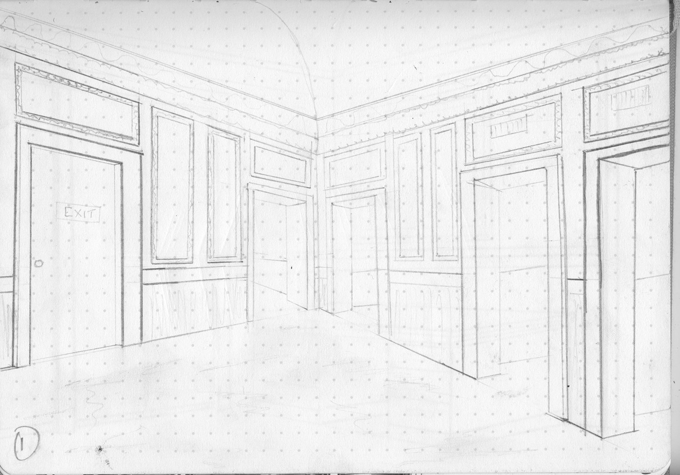 1400x979 Field Sketches On Behance - Point Sketch