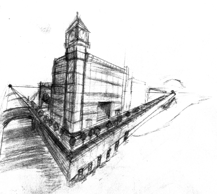 700x625 2 Point Perspective Sketch By Jwmd2 - Point Sketch