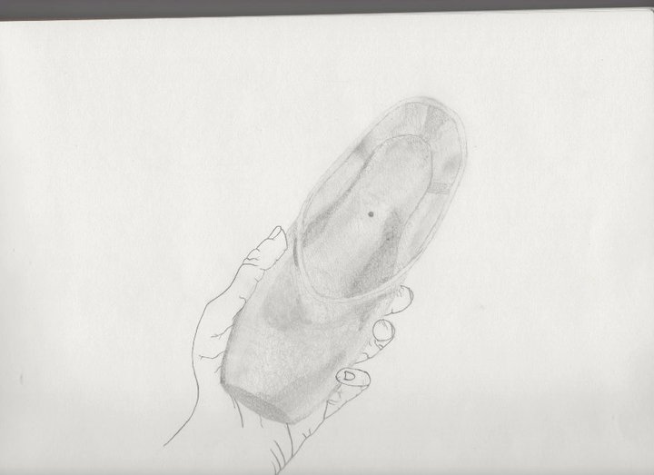720x523 Pointe Shoe Sketch By Kurtklaineblaine - Pointe Shoe Sketch