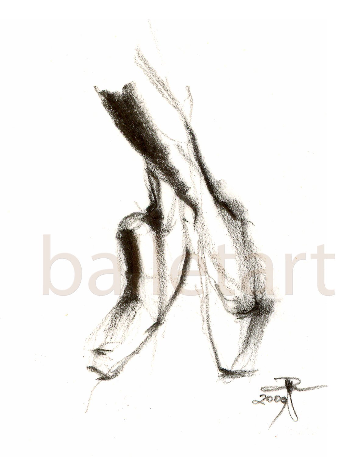 Pointe Shoe Sketch at PaintingValley.com | Explore collection of Pointe