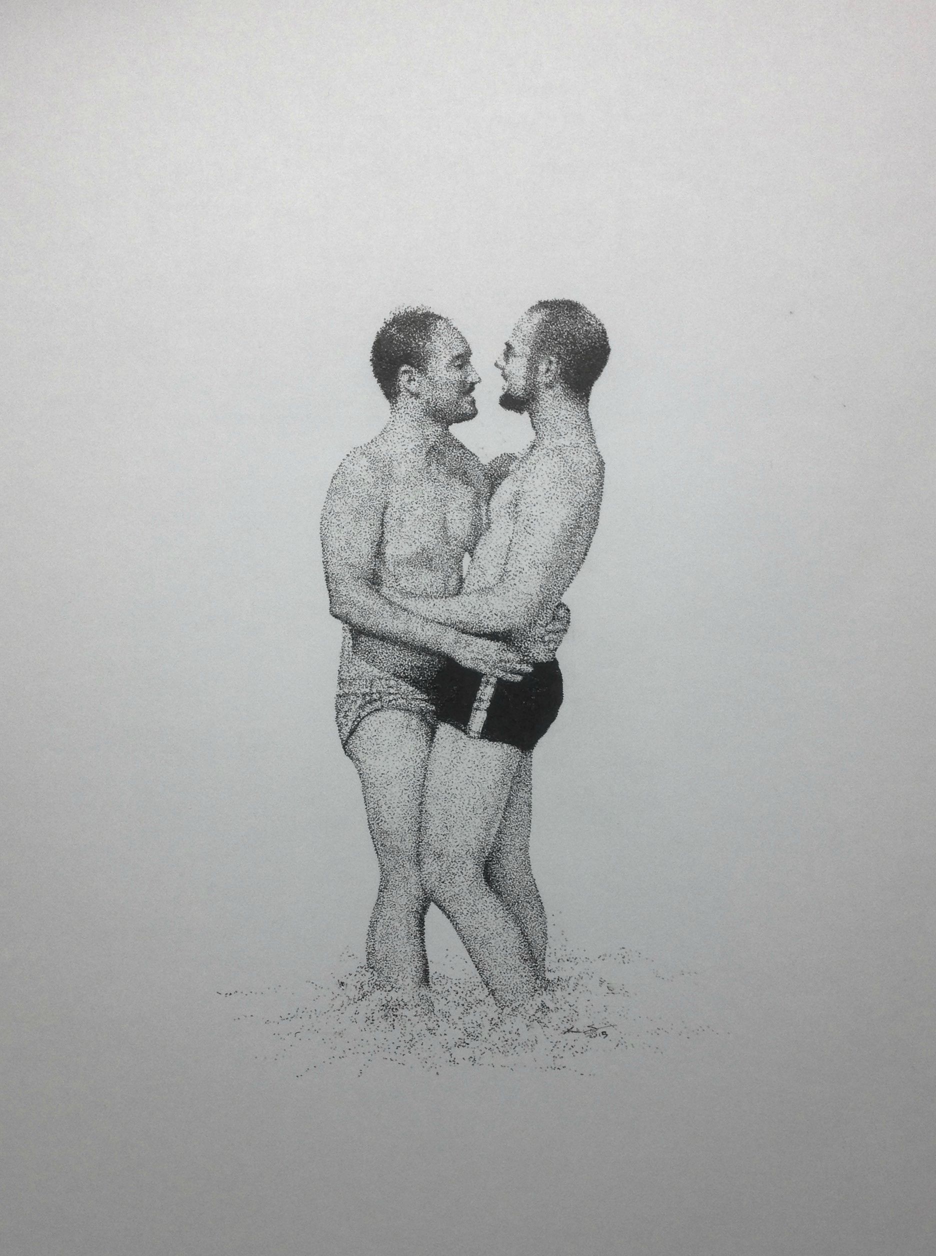 1872x2512 Untitled Commission, Roughly 10 X 23 Cm, Ink On Paper. Pointillism - Pointillism Sketch