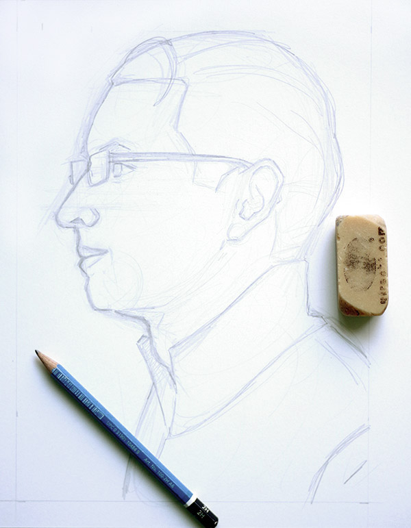 600x771 How To Create A Hand Drawn Pointillism Portrait - Pointillism Sketch