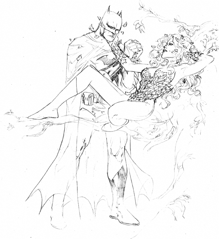 733x800 Poison Ivy Enthralling Batman - Poison Ivy Sketch