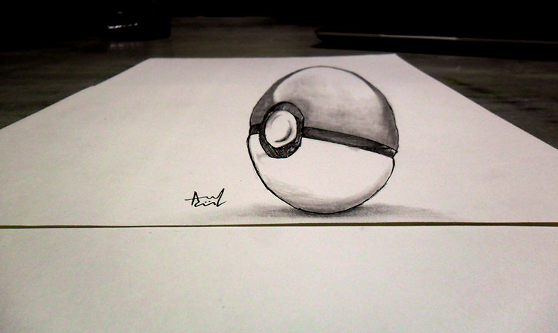 800x478 Old 3d Sketch - Pokeball Sketch