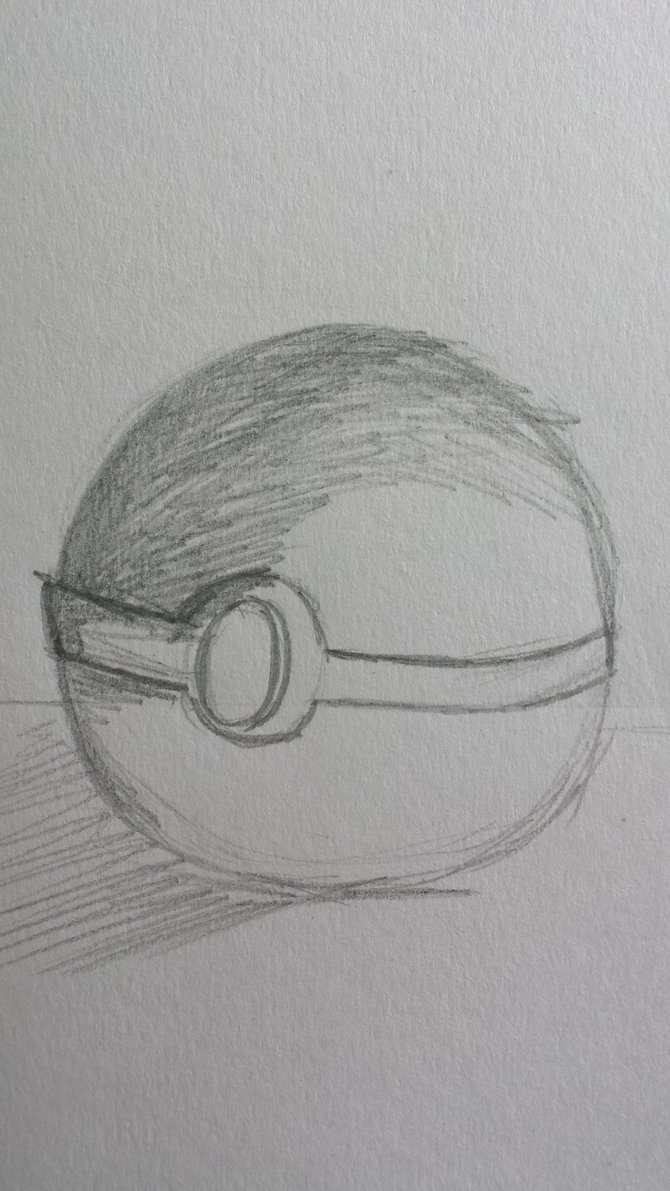 Pokeball Sketch at PaintingValley.com | Explore collection of Pokeball ...