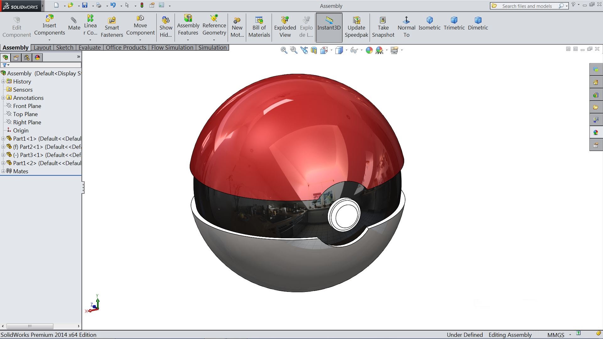 1920x1080 Solidworks Tutorial Poke Ball - Pokemon Ball Sketch