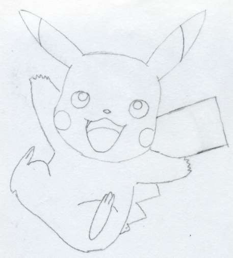 457x507 Draw Pikachu Quickly And Easily - Pokemon Easy Sketch