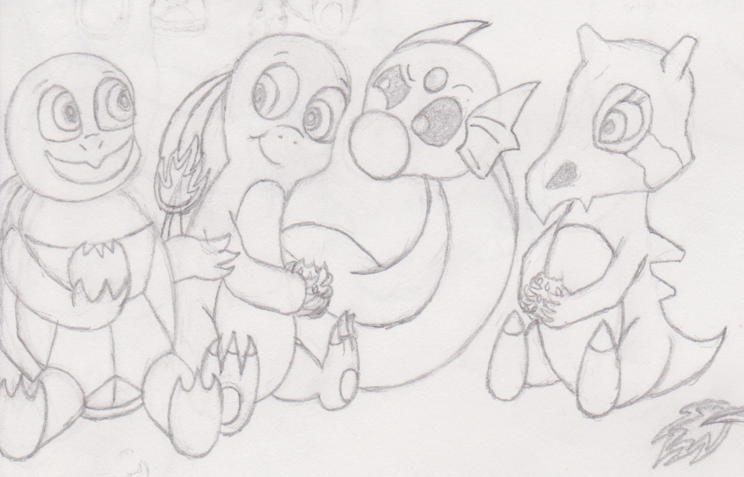 1519x974 Just A Group Of Pokemon (Sketch) - Pokemon Sketch
