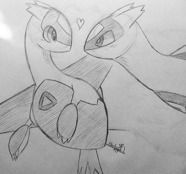 640x597 Latias And Latios Sketch, Done By Me. Pokemon - Pokemon Sketch