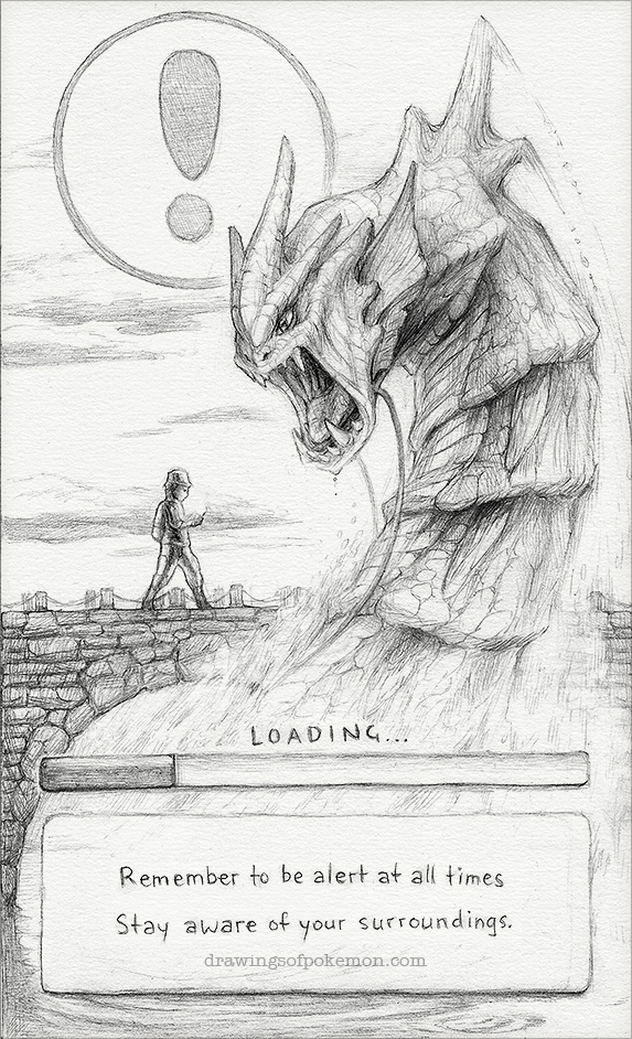573x942 The Pokemon Go Loading Screen As A Pencil Sketch! - Pokemon Sketch