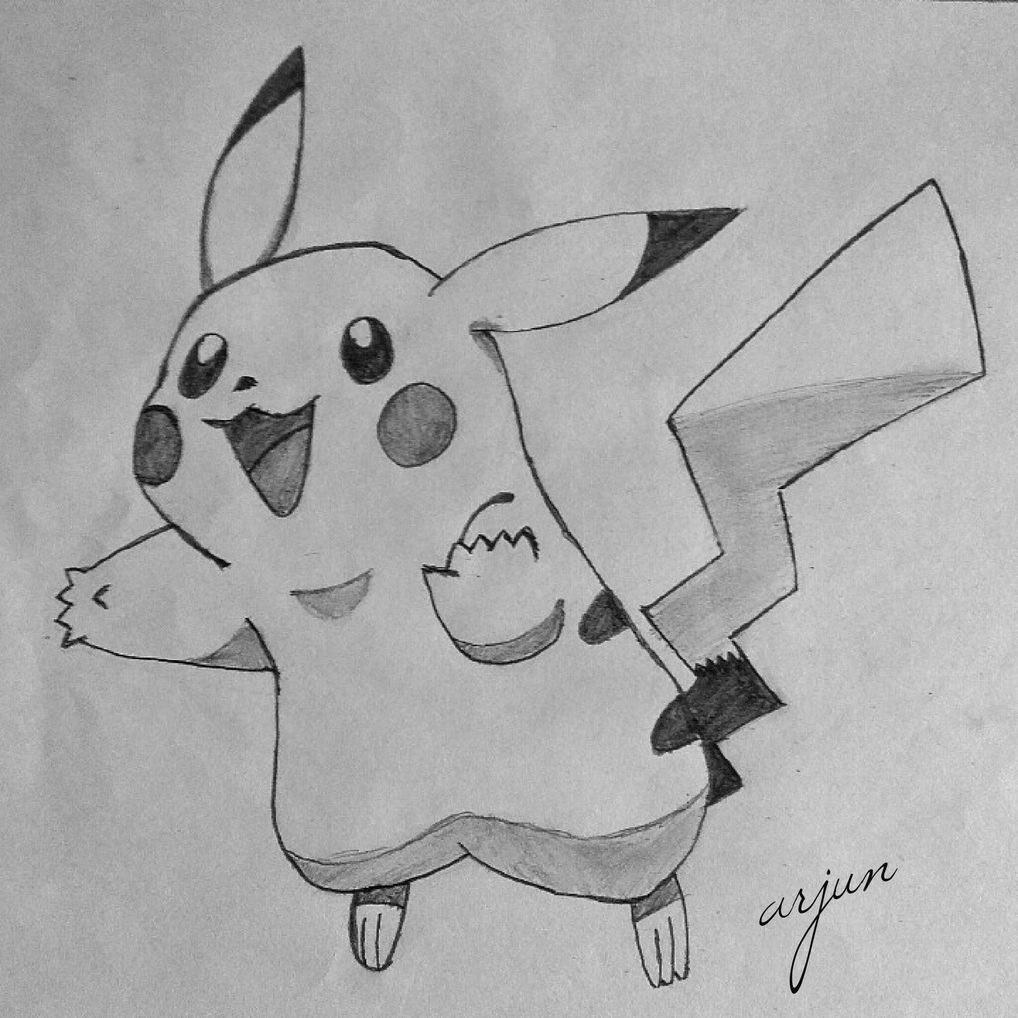 2048x2048 How To Draw Pikachu Step By Step Pokemon Go Easy Pencil Drawing - Pokemon Sketch Pictures