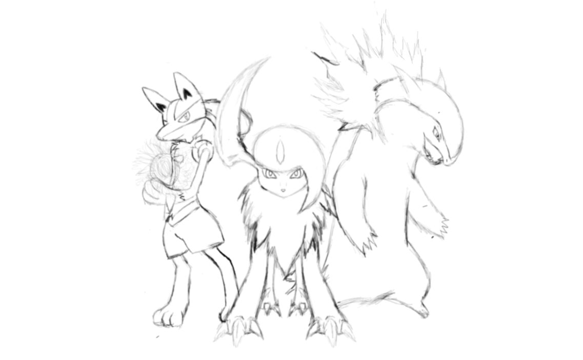 1137x703 My Top 3 Favorite Pokemon Sketch By Jamalc157 - Pokemon Sketch Pictures