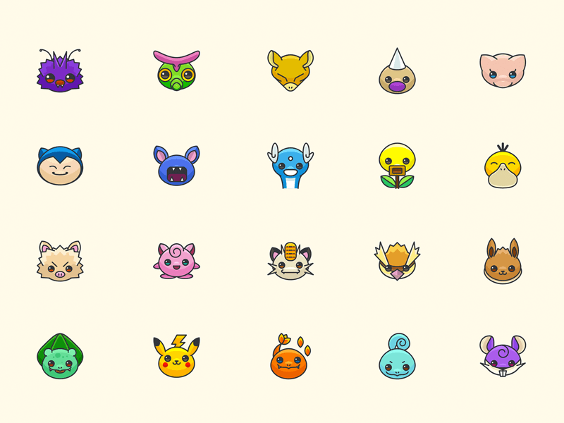 800x600 Colorful Pokemon Go Icons Sketch Freebie - Pokemon Sketch Pictures